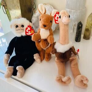 Vintage TY Original 1990s y2k Beanie Babies Stuffed Animal Toy Bundle Lot